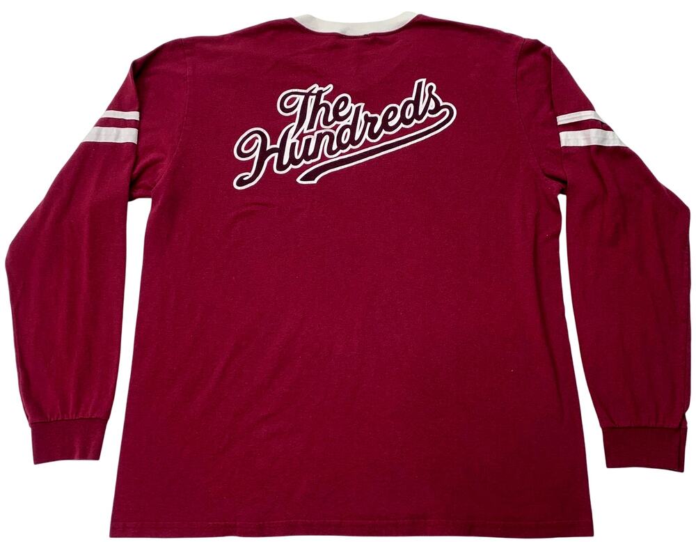 The Hundreds Mens XL Long Sleeve Varsity Preppy 80 Jersey Baseball Tee Shirt